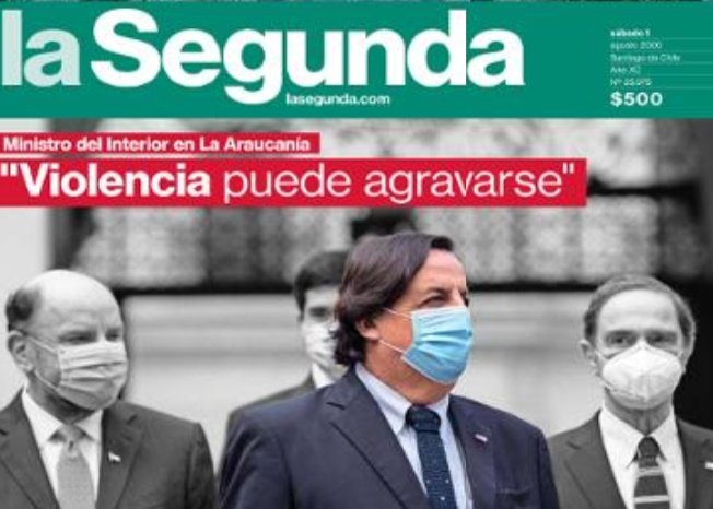 La violencia contra nuestro pueblo #Mapuche tiene responsables políticos, presidente <a href="/sebastianpinera/">Sebastian Piñera</a> y ministro del Interior e Inseguridad Pública #VictorPerez del <a href="/GobiernodeChile/">Gobierno de Chile</a>. ¿Dónde está <a href="/mbachelet/">Michelle Bachelet</a>, Alta Comisionada para los Derechos Humanos de ONU? cc: <a href="/ONU_derechos/">ONU Derechos Humanos - América del Sur</a> 😷