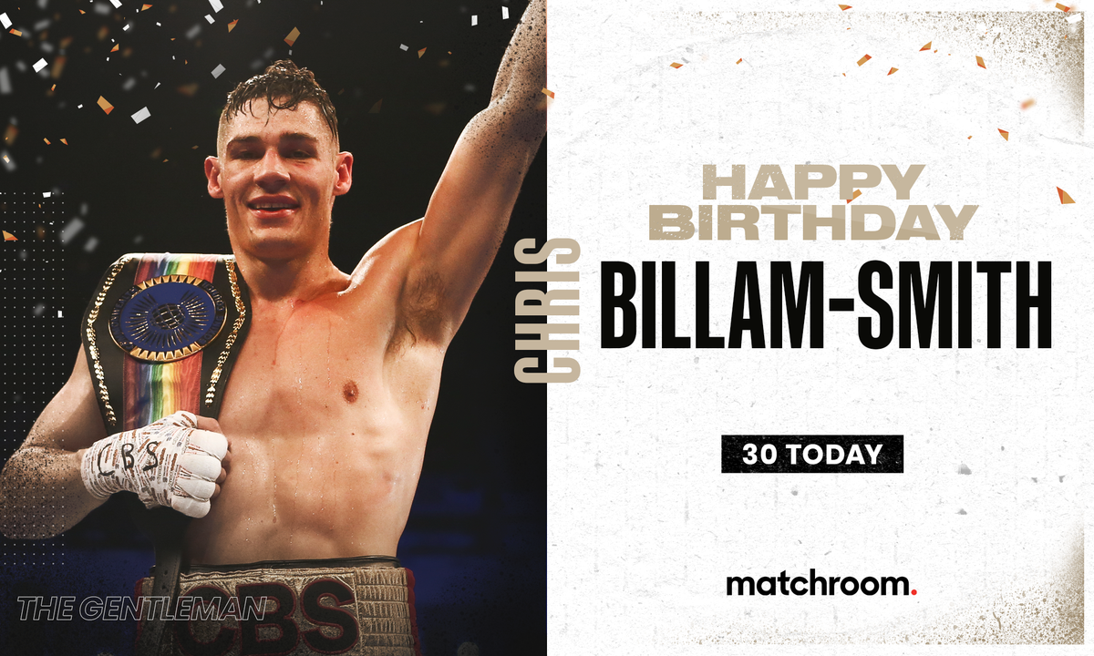 MatchroomBoxing's tweet photo. Happy 30th Birthday, @ChrisBillam! 🎂

The Gentleman defends his Commonwealth Cruiserweight Title on Friday at #FightCamp 👊 #BillamSmithThorley https://t.co/skInmEOitf