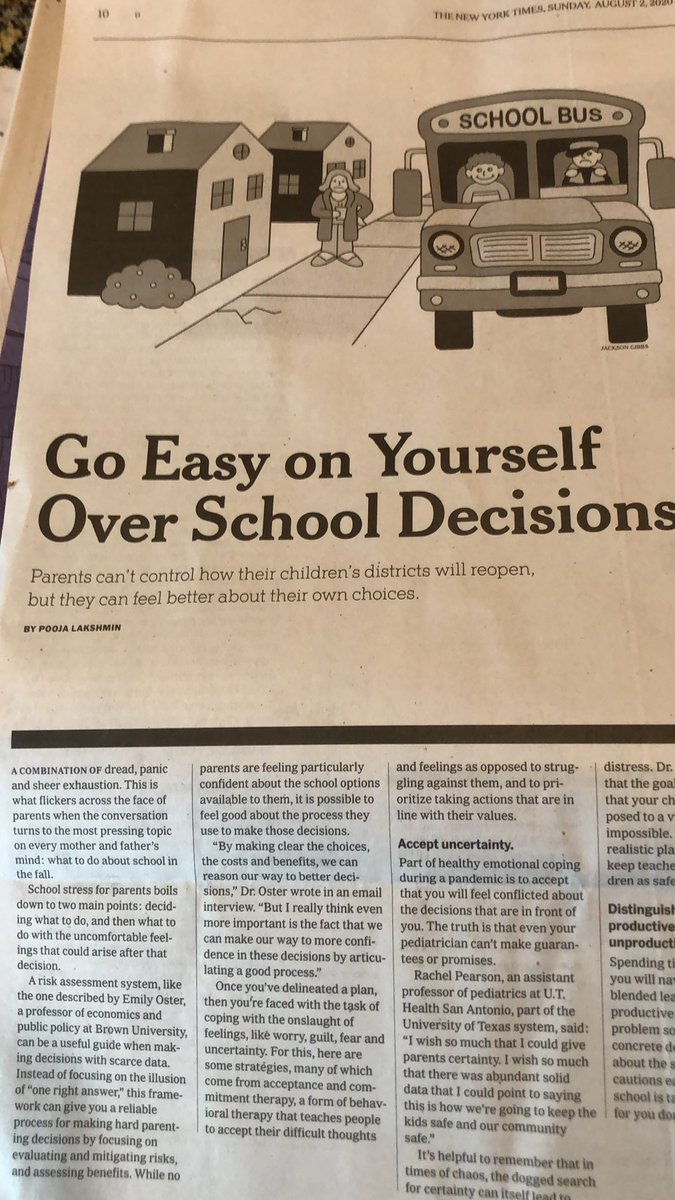 This was a good article for parents everywhere making tough decisions in the smartest ways about school. Sunday NY Times .
