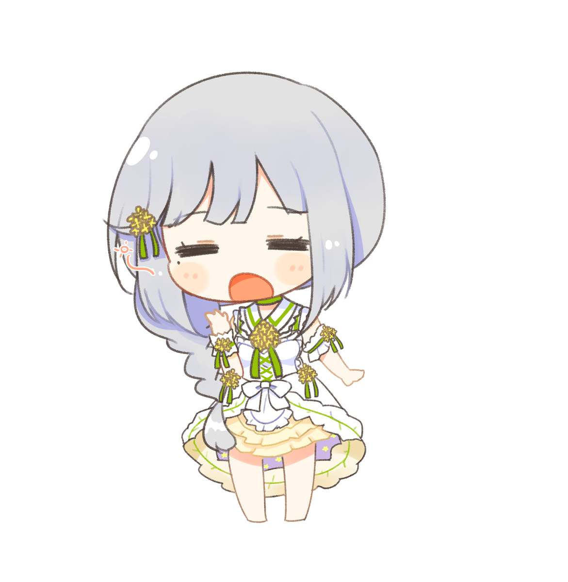 なばなななちゃん 寝坊しててかわいかった ばななーと やさしいvのイラスト