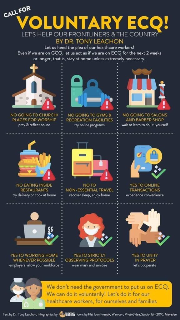 Julio_Robertss's tweet image. Let&apos;s support our new heroes! 🙌🏻
#voluntaryECQ 
#FrontlinersCallForTimeout 
#FrontlinersCallForECQ