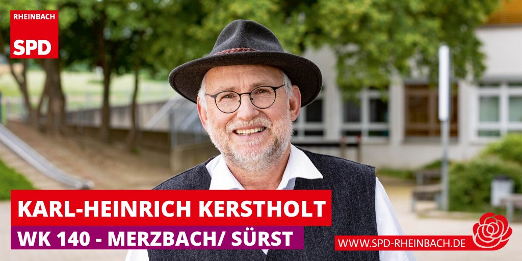 spdrheinbach's tweet photo. Der Kandidat des heutigen Tages ist Karl-Heinrich "Kalle" Kerstholt. Er ist stellvertretender Bürgermeister von #Rheinbach und kandidiert im Wahlkreis 140 (#Merzbach/#Sürst). Mehr über seine Ziele erfahrt ihr auf unserer Homepage.
#BesserFürRheinbach
https://t.co/OwTHQamI0E https://t.co/P1OACYxNvr