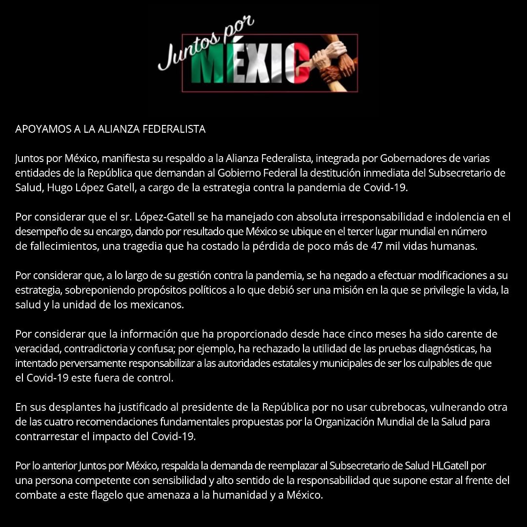 LeslyCanoM's tweet image. Ser el 3 país a nivel mundial en muertes y contagios NO es un halago, las familias mexicanas estamos de luto
#FueraGatell
#HijasDeLaMx
#HijosDeLaMx