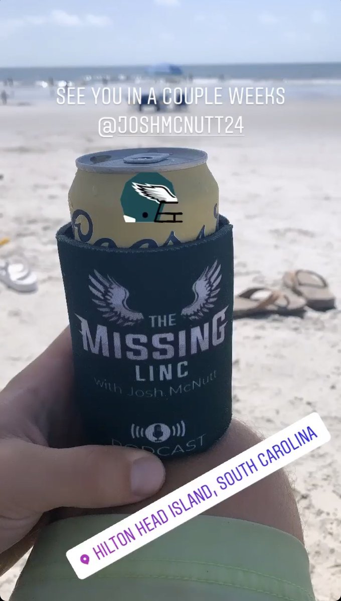JoshMcNutt24's tweet photo. Always good to see #TheMissingLinc swag out in the wild. Thanks @feSTIFFities3 it saves me a bundle on my marketing budget 😂 #FlyEaglesFly https://t.co/82zXrNjkzz