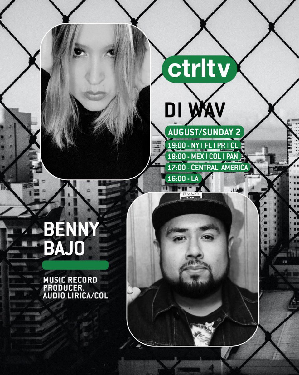 ESTA TARDE DE DOMINGO <a href="/CONTROLCREATIVO/">IG: @controlcreativo</a> y yo tenemos una cita para hablar de #Musica, #Cultura y #LifeStyle // Sintonízanos 6:00PM COL - 7:00PM NYC | FL 

Via: Instagram | FaceBook | YouTube | Twitch