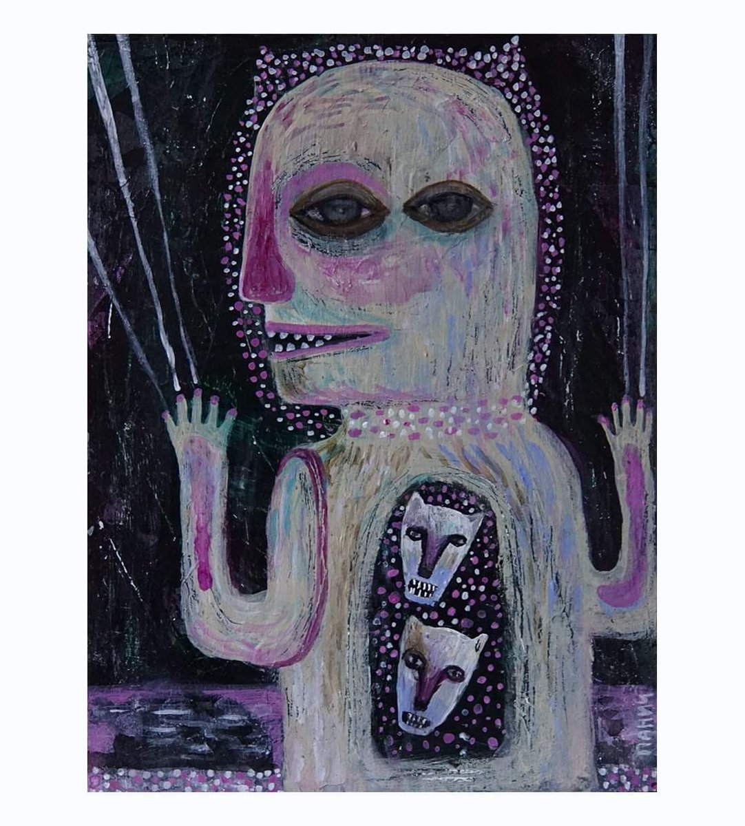 Cat keeper, 6 x 8", acrylic on wooden panel
#art #kunst #artwork #painting #cat #catoftheday #arte #leopard #artgallery #artshow #artstudio #portrait #folk