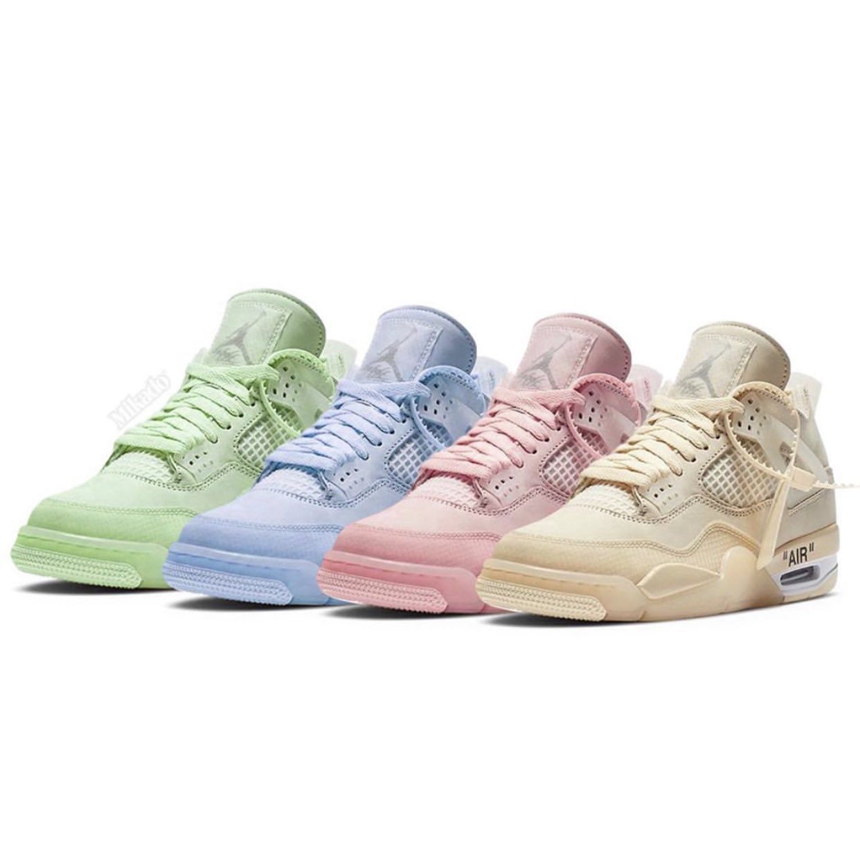 Nice Kicks Would You Rock Any Of These Pastel Off White Air Jordan 4s Nice Kicks Would You Rock Any Of These Pastel Off White Air Jordan 4s