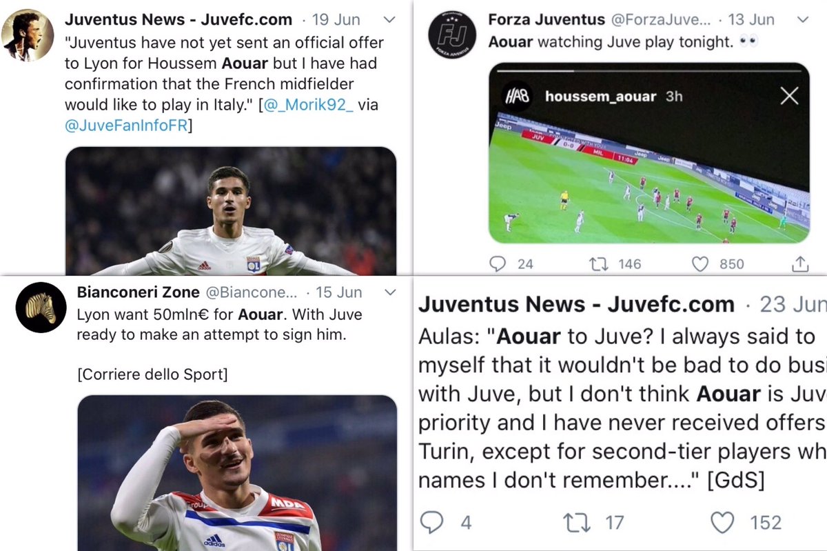 • The candidates: Aouar Zaniolo Pogba (unlikely)These players all been linked, could feasibly happen, and would fill the gap.The most likely would be Aouar. Affordable, will be allowed to leave, likes Italy, proud of Juve interest & watched them play: