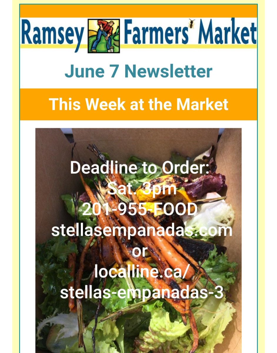 StellasEmpanada's tweet photo. Hey Ramsey! #Dontmissout #todaysfarmersmarket #BestinNJ #EmpanadaLove #FlavoroftheMonth
@RamseyNJPatch @RamsFarmersMrkt @RamseyPD_NJ @njdotcom @NJTweetz @NewJerseyFood @njisntboring @NjFoods https://t.co/0kHeaQNJyb