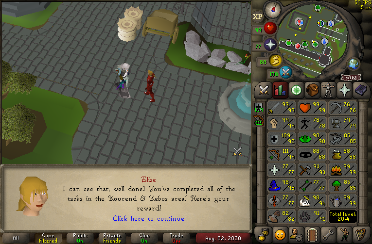 77 rc done along with fremmy and kourend elite. 95 slayer and hydra next