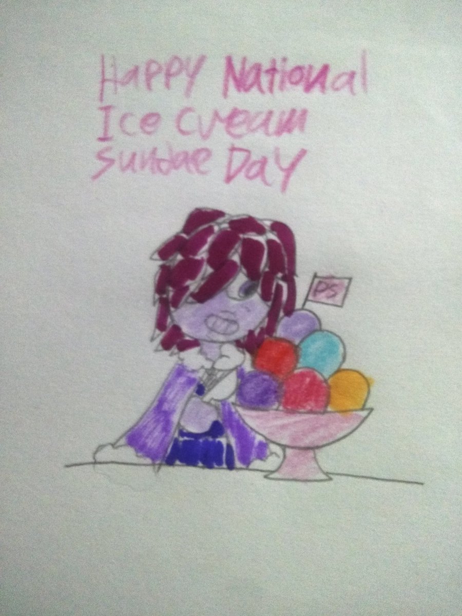 twinskitty1297's tweet photo. Let's celebrate national Ice cream sundae with Purple Sapphire #gemsona #gemsonaart #gemsonaoc #nationalicecreamsundaeday https://t.co/wW2jHX3BTh