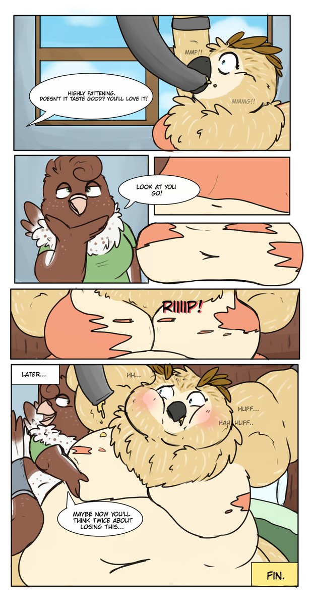portlypigeon's tweet image. Fullbody and Comic Commission for @MelBoneZone!
Dawn finally got all the weight off, but Java has other plans for her...