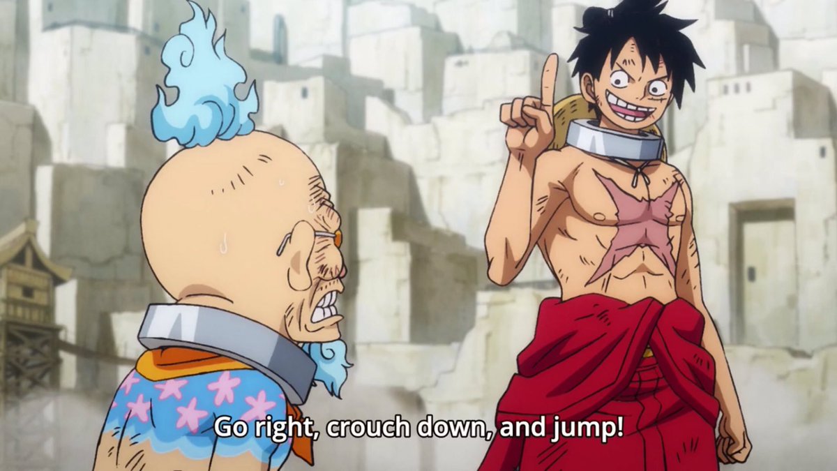 Monkey D Gizem ししし Luffy Onepiece100 Twitterissa Onepiece935 The Way He Points His Fingers To Emphasize His Words And Helps Hyo Throughout The Sumo Inferno He S The Best