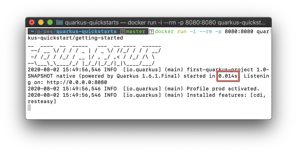 eliasnogueira's tweet photo. After following the Get Started Quarkus tutorial I'm really impressed with the development mode (quarkus:dev) and the native images that stated in 0.014s
The next step is to learn more by migrating some APIs that I have with Spring
#quakus #java #testing https://t.co/IuOlMM7RL1