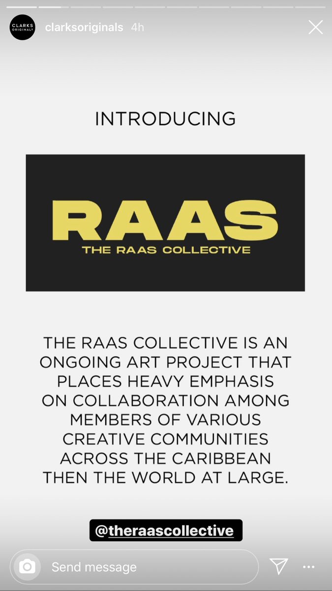 raascollective's tweet photo. @ClarksOriginals featured the collective this morning and we couldn’t have woken up to better news! #originalscreate #everythingRAAS #theRAAScollective https://t.co/7E1o7NsNa2