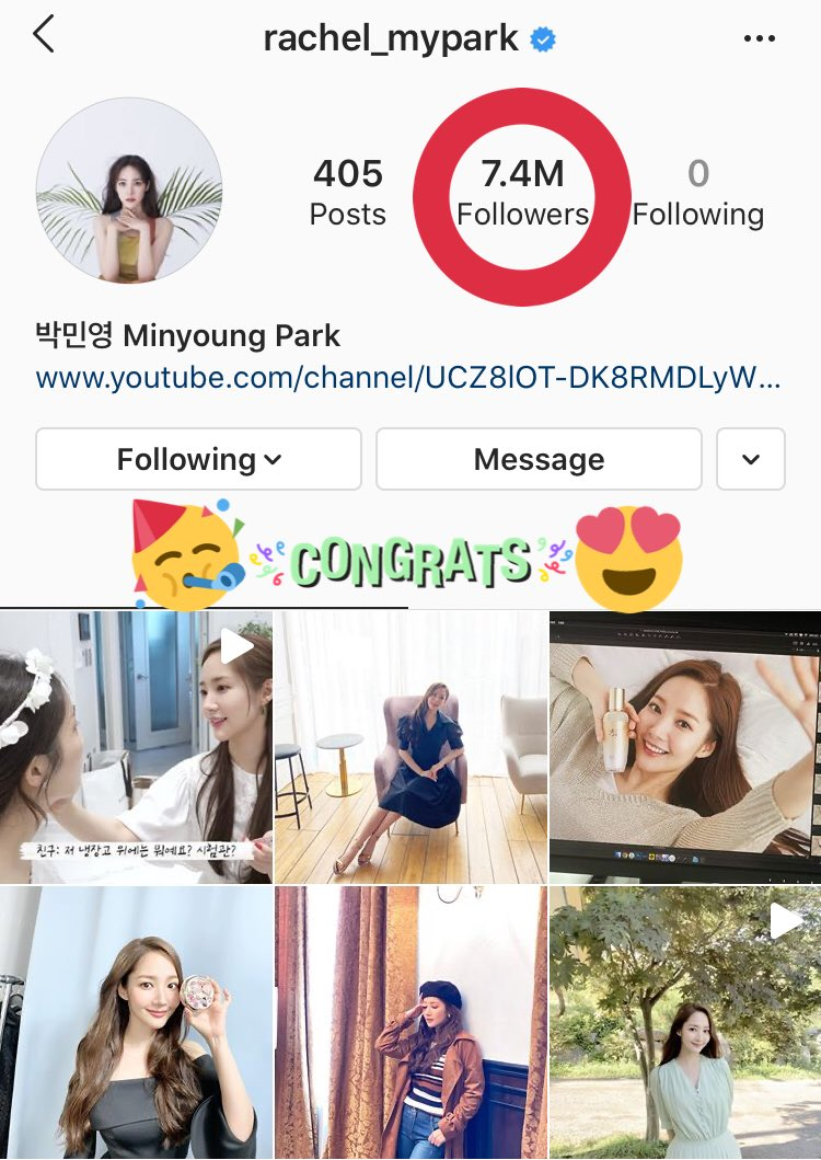 PMYBrasil's tweet photo. [#INFO] 02.08.20 | MinYoung agora tem 7,4 milhões de seguidores em seu instagram 

#ParkMinYoung #朴敏英 #박민영 https://t.co/2p08wfJInf