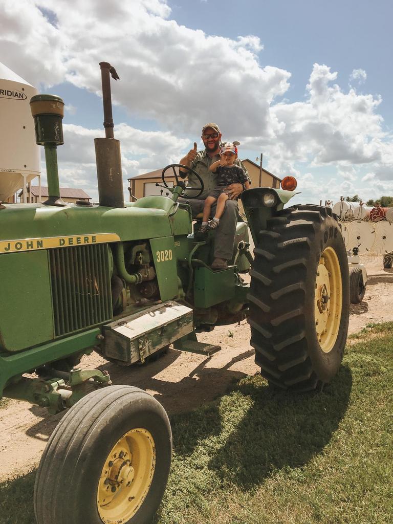 sunflowerfarmer's tweet photo. The raking crew.. #LeviMark https://t.co/YXi3qOqcs2