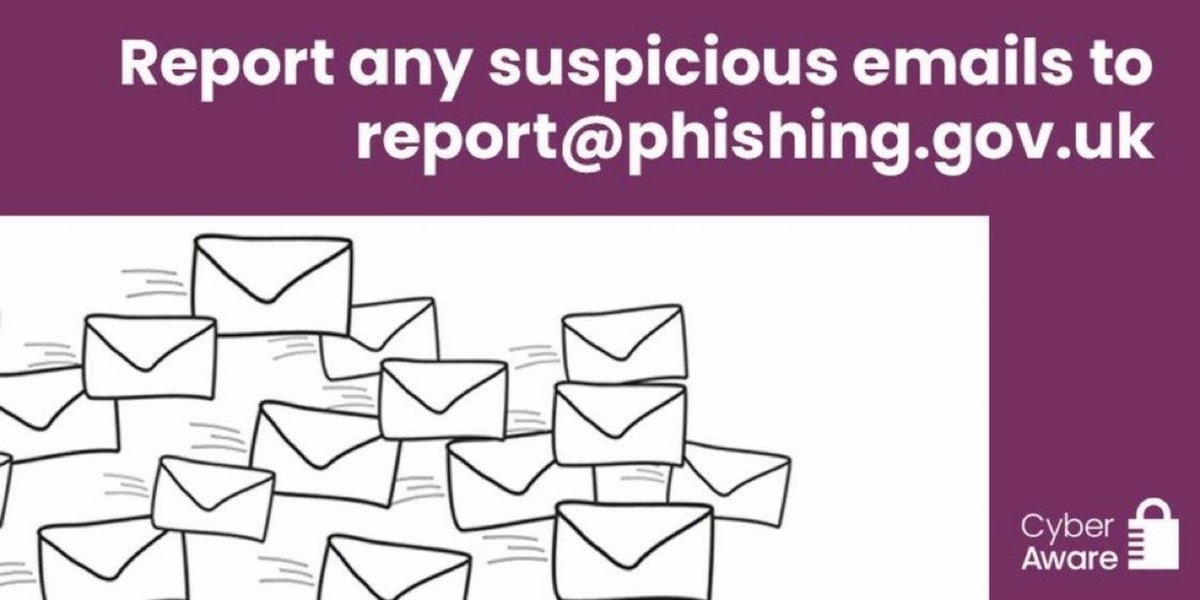 StaffsPolice's tweet photo. If you receive a suspicious email and suspect it may be a scam, forward it to 📲 report@phishing.gov.uk and you'll be helping to stop cyber crime. 

In the past two months alone 11,543 phishing websites have been removed as a result of reporting these emails scams 👍🏿 https://t.co/luRYHeVkhe