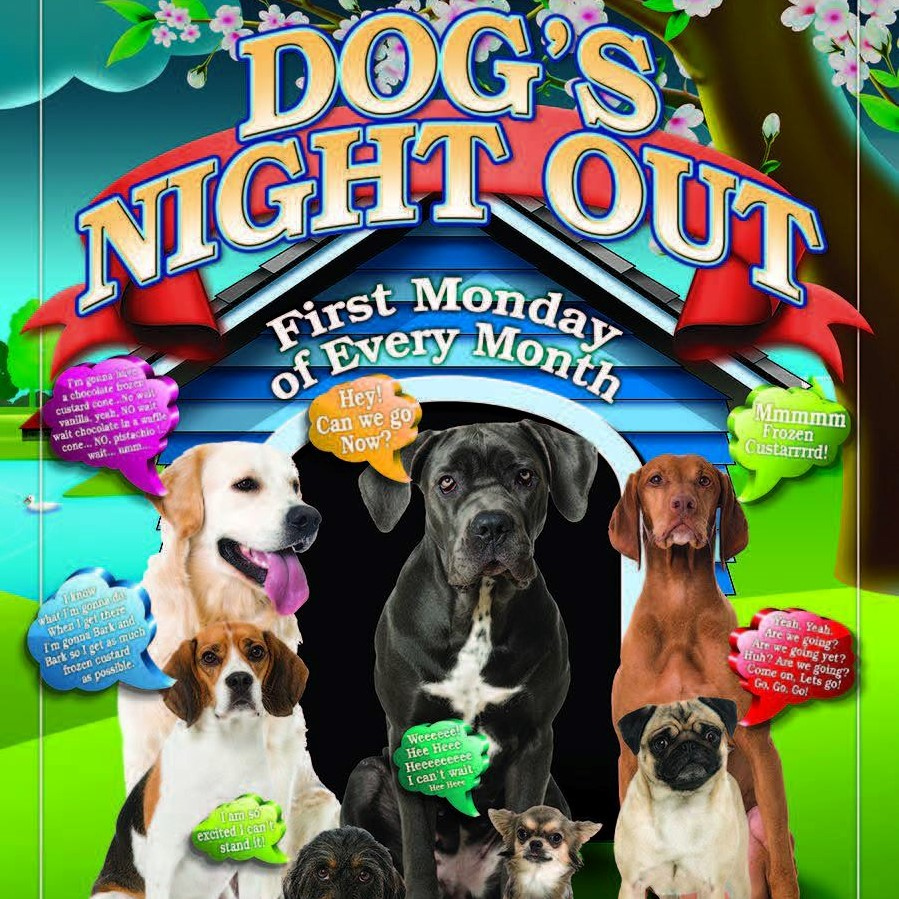 RittersBCreek's tweet photo. Tomorrow night is Dog's Night Out at Ritter's Frozen Custard!
A FREE dish for every dog!

Rules:
1. Dog's must be on a leash.
2. Dogs that fight must leave.
3. Dog's may not be fed at the table.
4. Doggy friendships are encouraged. https://t.co/f5Eul0R6Px