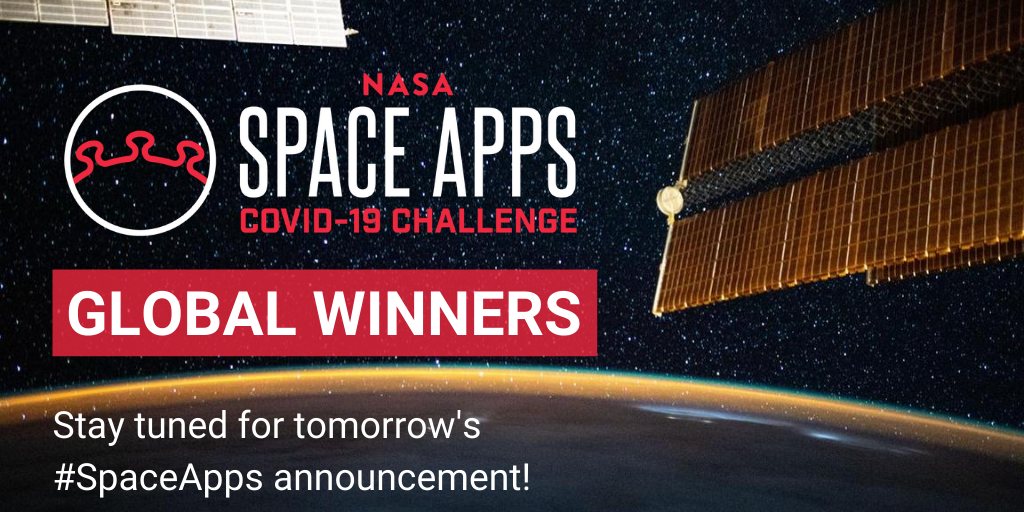 NASA International Space Apps Challenge (@spaceapps) on Twitter photo Tomorrow Space Apps is READY TO LAUNCH into celebrating 6 Global Winners of the <a href="/NASA/">NASA</a> #SpaceApps #COVID19 Challenge & 8 honorable mentions. 3 of these teams will also be granted <a href="/esa/">European Space Agency</a> Data Cube awards. Tell us which projects you admire most 🌟:
covid19.spaceappschallenge.org/awards/global-… Tomorrow Space Apps is READY TO LAUNCH into celebrating 6 Global Winners of the <a href="/NASA/">NASA</a> #SpaceApps #COVID19 Challenge & 8 honorable mentions. 3 of these teams will also be granted <a href="/esa/">European Space Agency</a> Data Cube awards. Tell us which projects you admire most 🌟:
covid19.spaceappschallenge.org/awards/global-…