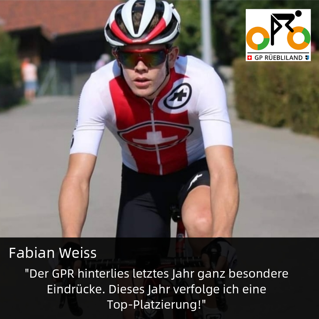 GPRuebliland's tweet photo. Fabian Weiss (RV Sulz) ist einer der beiden 🥕-Länder, welcher bereits beim Restart der Saison 2020 seine gute Form unter Beweis stellte. 

🥉 => ⏰🇨🇭 in Belp
4️⃣ => ⛰️🇨🇭 in Martigny  

Der GPR wünscht dir viel Glück und viel 🥕-Power👊💪 https://t.co/U3tkXKSlPW
