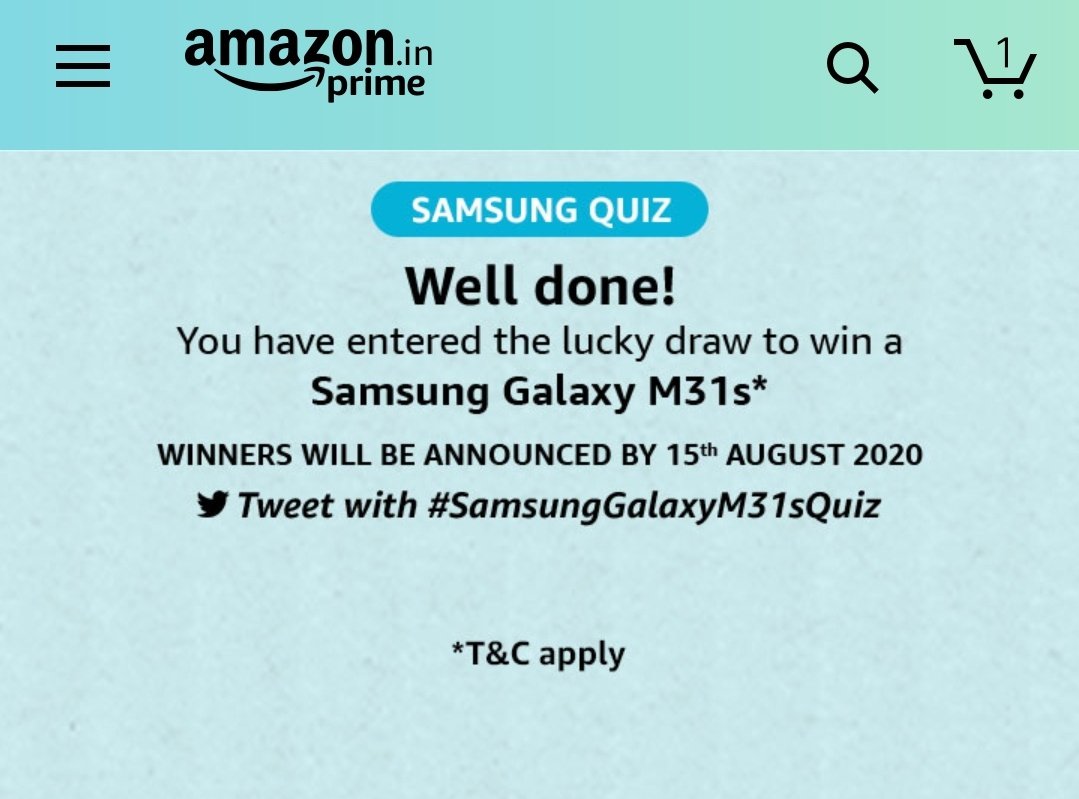 NandaSubhankar's tweet photo. #SamsungGalaxyM31sQuiz https://t.co/3AzbQLvW8H