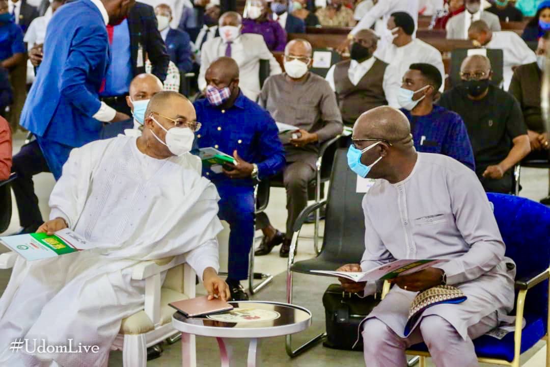 MrUdomEmmanuel's tweet image. Today, I played host to my brother, @GovernorObaseki of Edo State, and the entire PDP family during the end-of-tenure thanksgiving service in honour of the outgoing PDP state executive committee, held at the Uyo Field Headquarters of The Apostolic Church, Obio Imo, Uyo.
