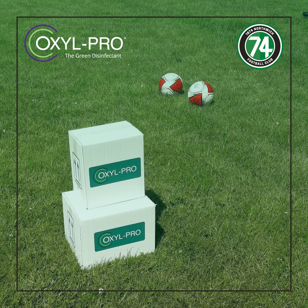 OxylPro's tweet photo. We're delighted to be working with @1874Northwich as their new home shirt sponsors for 2020-22. We're also happy to help all clubs in the @nwcfl and @CheshireFL offering free hand and surface disinfectant to support their return to the pitch. Read more: https://t.co/kvo6Yxwtuz https://t.co/NzxAGI3T1V