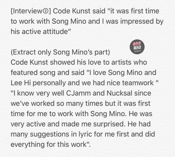 ~ from Code Kunst to Mino"I was impressed by his active attitude""He is too talented to be just an idol""I believe he is most real hiphop rapper among idol rappers in Korea" #위너  #송민호 https://twitter.com/dcmino0330/status/834387891488907264?s=19