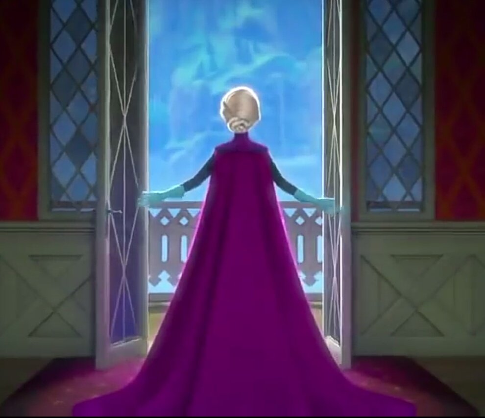 elsa purple cape
