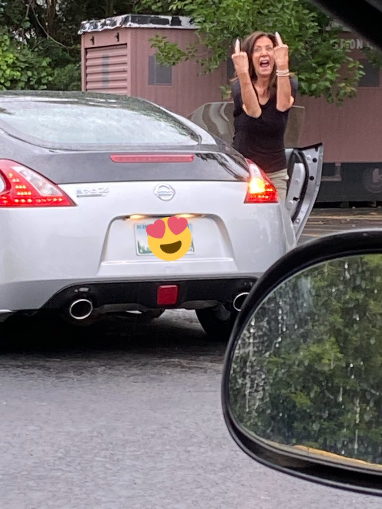 A week and a half ago this woman and her husband assaulted me in Valparaiso, IN for honking at them. I’m fine but obviously she still isn’t. If you see her make sure to break off a peice of her massive dick for me.