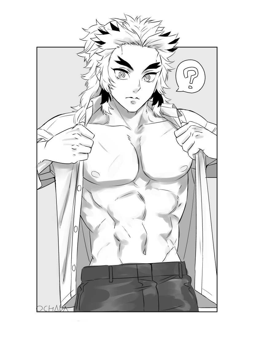 遅れたけど煉獄さんの雄ぱい 
