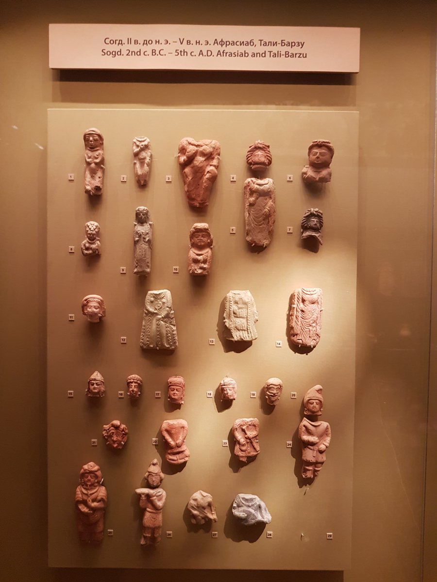 Wonderful collection of #Sogdian terracottas in @state_hermitage. Photo by @writingben