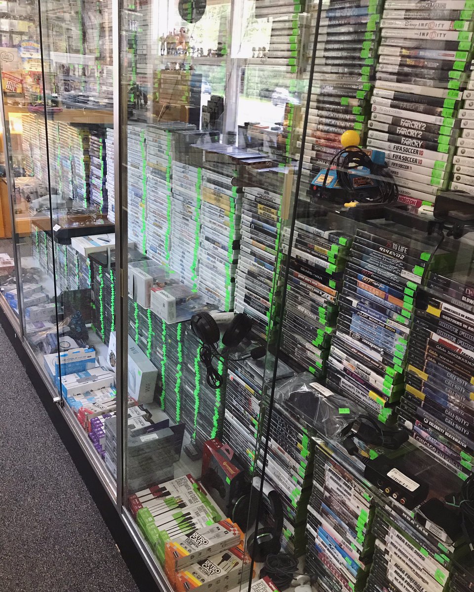 MerrymacGames's tweet photo. The video game case has been restocked- new treasures are in, including games for Super Nintendo, N64, Playstations, PSP, Wii, Xbox (original, 360, and One) and more! Find an old favorite to replay or a new favorite to try out.
We’ve got the consoles too :)
#FacemaskRequired https://t.co/dZaaMDpSv5