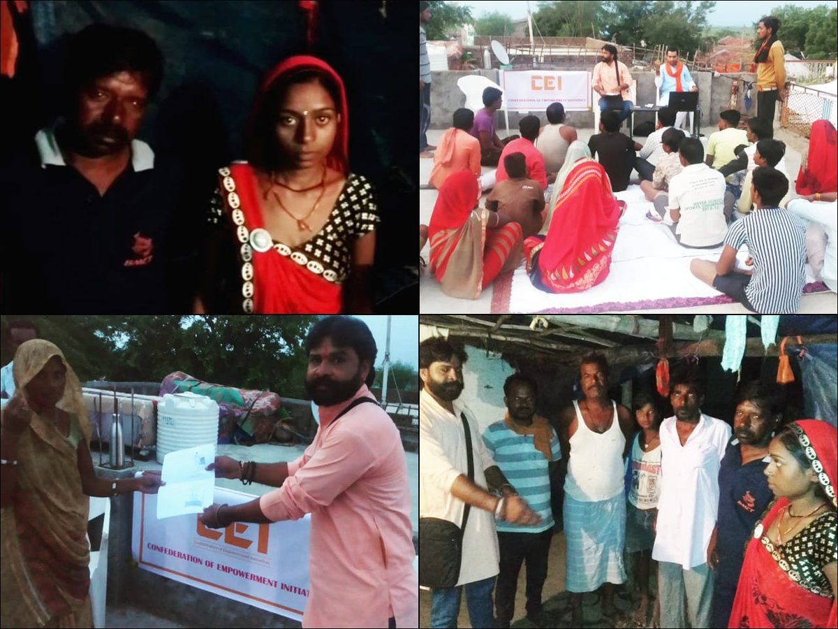 CEIempowers's tweet photo. CEI (@CEIempowers) e-Yoddhas directly ensured that ailing Reena ji (a Kalbeliya nomad tribal woman) was treated, when she had been abandoned by her husband &amp; was struggling to take care of her disabled parents while grappling with her own ailment! #CEIempowers https://t.co/poRVPYj9zS