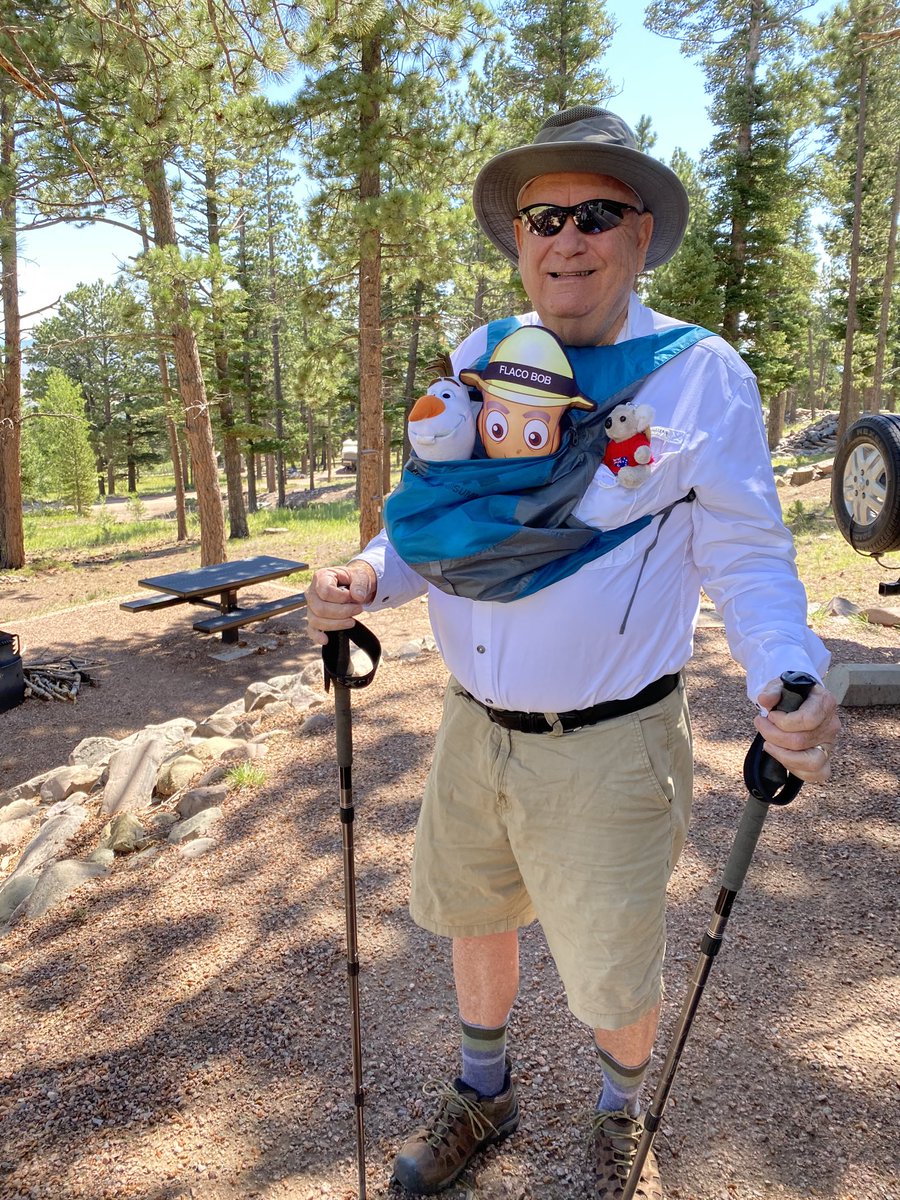 2manyplaces2lit's tweet photo. The Boys, aka #OlafandFlacoBob #AissieMate, are getting their wish - a visit to the Colorado Mountains. Today the are off on a hike with Dad. #WestcliffeCO #primitivecamping #MissPrissyAdventures https://t.co/CNlUI9rcWD