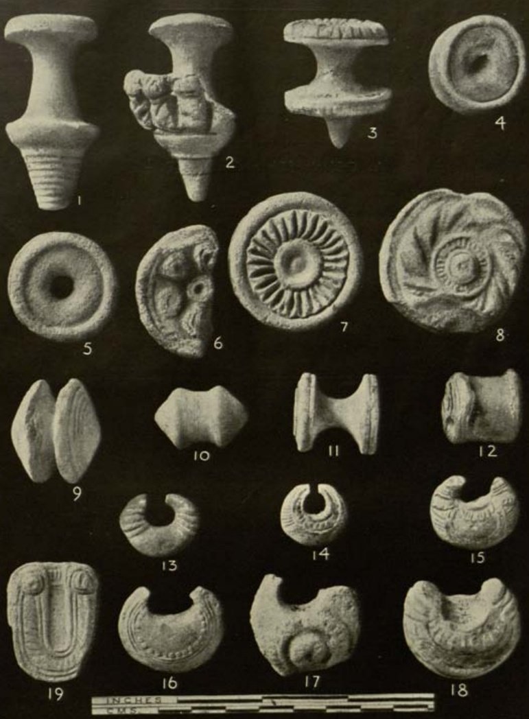 Pic 1: Knobbed warePic 2: Incised and stamped potteryPic 3: Ear ornamentsSee the varieties of ear ornaments. Those ancient people were really fashionable.