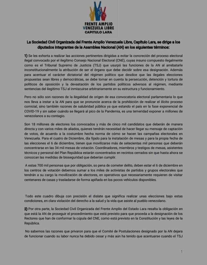 Frente Amplio Lara tweet media