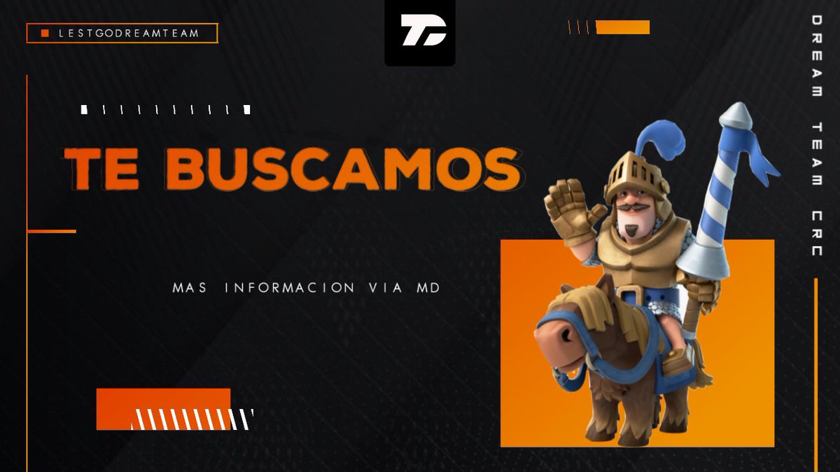 #ClashRoyale | Reclutamos👨🏻‍✈️

Buenas, estamos buscando a algún interesado en ejercer el rol de capitán para nuestro equipo. Escríbenos al DM si estás interesado y si quieres saber más sobre el equipo, estaremos atentos 🤨

Se agradece difusión ❤️ &amp; 🔄