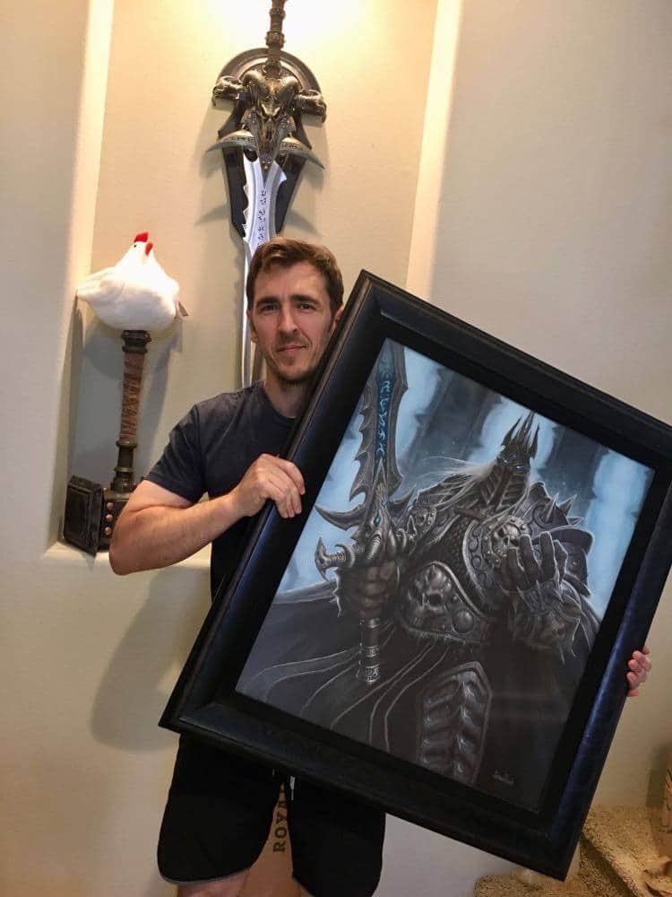 GlennRane's tweet photo. Previous owner sold the painting. Now it’s off to a new home... #lichking #oilpaintings #difficulttoship #letgo https://t.co/wfTrXcFgE2