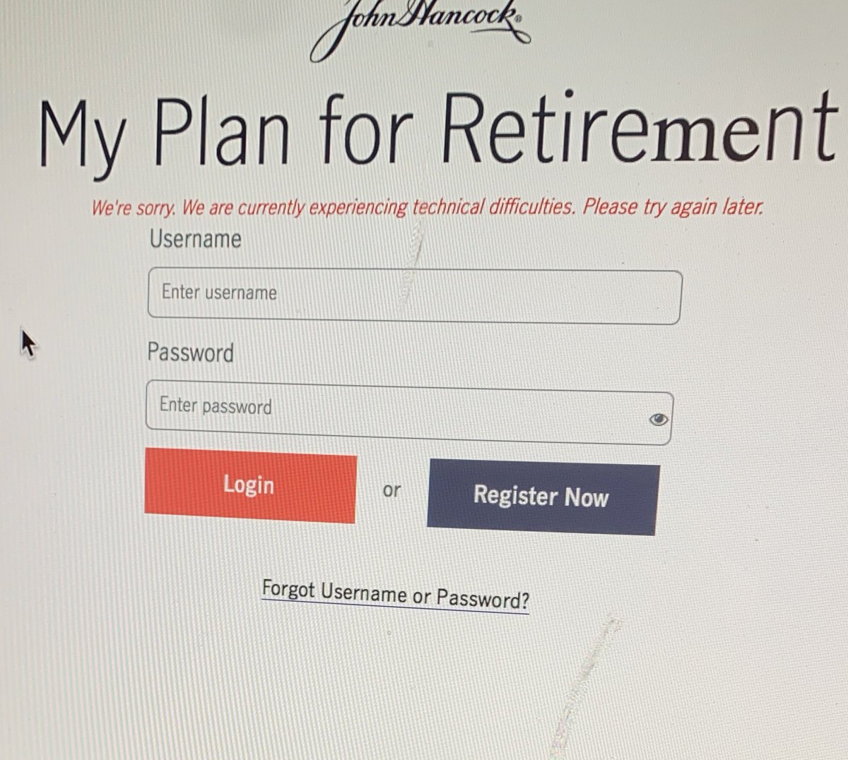 jala570's tweet photo. @johnhancockusa i am trying to access the site to no avail. https://t.co/axvxAuddVt. https://t.co/yDeXo0PUHk