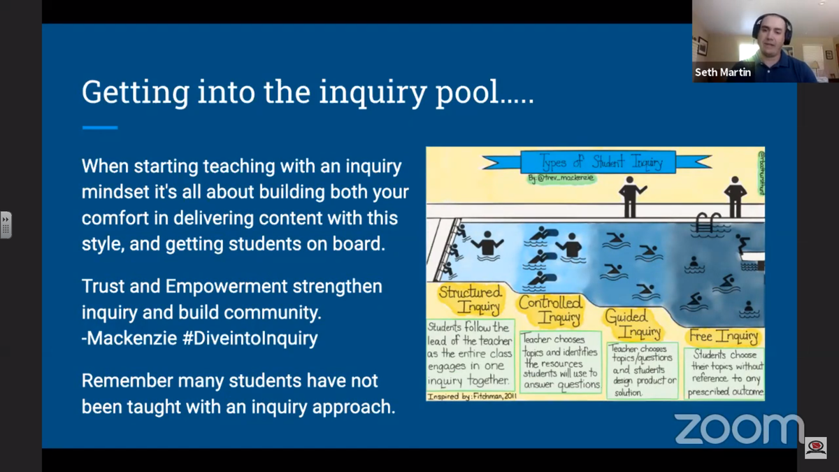 ElemPE1's tweet photo. @smartintahoe rocked it!👏
He referenced many things I ❤️:

Question stems
Intentional planning for high DOK
Essential questions
Inquiry
S autonomy
Trust
Empowerment
Backwards design
🌍games

Missed it? https://t.co/ZoJnr7ef9I
@iowaahperd @crestviewpe #virtualIAHPERD20 #InquiryPE https://t.co/c2cmYX5SDe