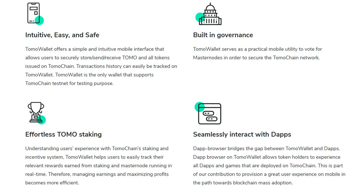 TomoChainPR's tweet photo. •⸗ TomoWallet ⸗• - powered by @TomoChainANN

A convenient and secure wallet for TomoChain users.

Use TomoWallet to store $TOMO, token issued on TomoChain, vote for masternodes, track rewards and play with games &amp; Dapps on TomoChain.

•⸗ $TOMO #TomoChain ⸗• https://t.co/GcWaJSIWl6