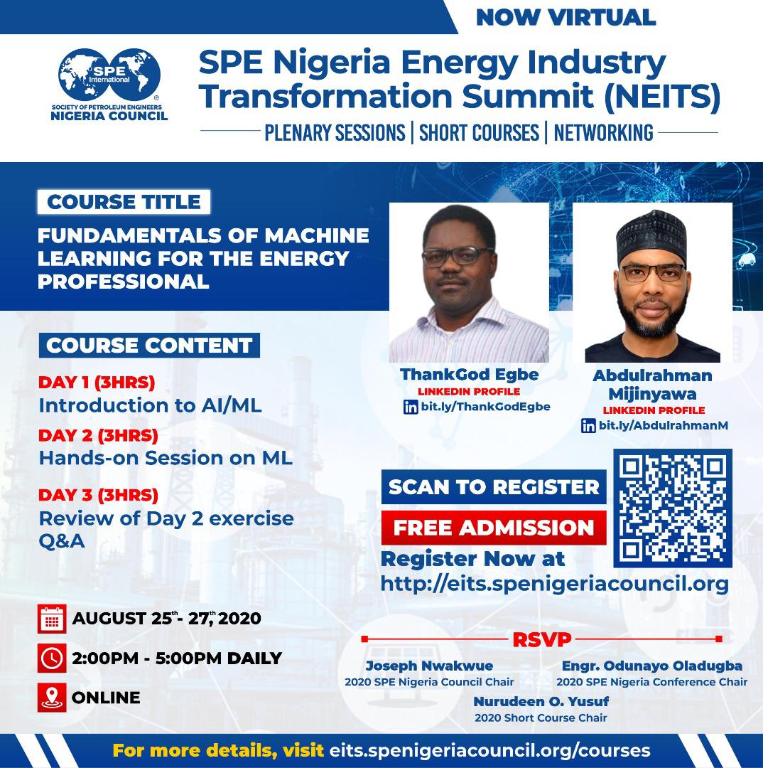uxrarity's tweet photo. Well Reservoir
& Facility Management, Petroleum Economics, Process Safety, Machine
Learning and Application of Microsoft Excel Macros,Take advantage of this unique opportunity to build your competency รฎn one of
these technical areas. See fliers for more details #SPE
#NEITS
#SPENC https://t.co/UydHNbS6LR
