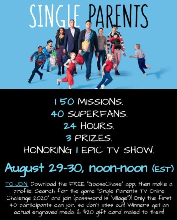 CelesteNicoleF's tweet photo. There are still some slots open for our epic virtual scavenger hunt on August 29th-30th, #savesingleparents fans! I can help you get set up if you need it or answer any questions you have about the event! #byfansforfans #singleparentstv #2020adventures #borednomore https://t.co/qfBMLHYE2f