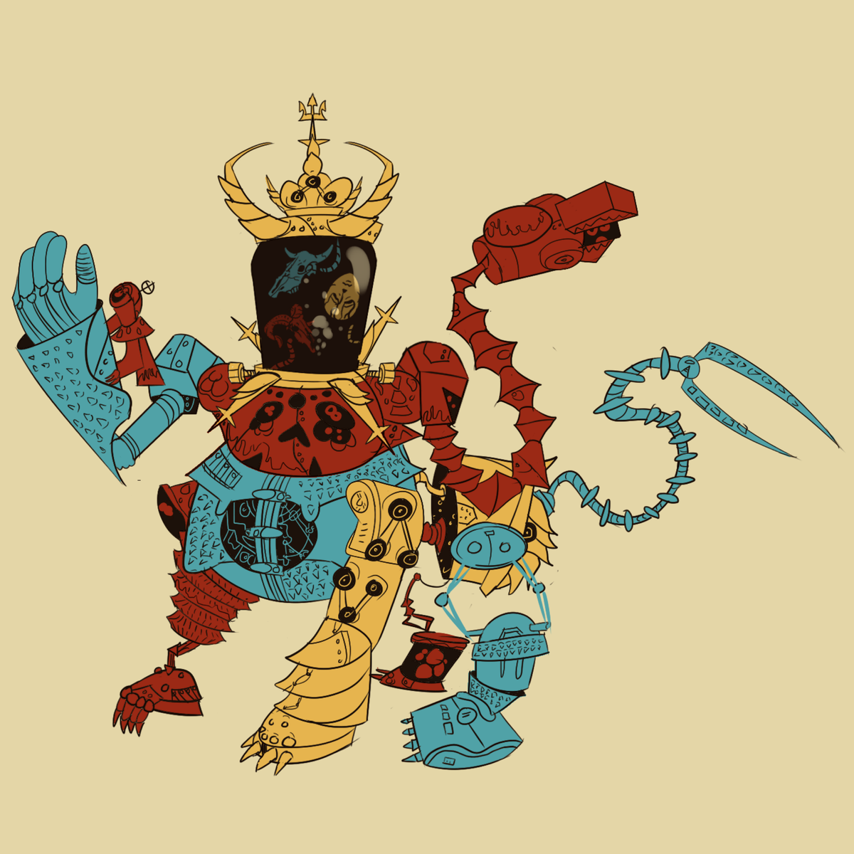 Moneteres's tweet photo. Midsummer Nights Scheme 13: Frankenbot Balam
#midsummernightsscheme #midsummernightsscheme2020 #robot #scifi #balam #arsgoetia #lesserkeyofsolomon #art #artistsontwitter https://t.co/R37U5gRKaV