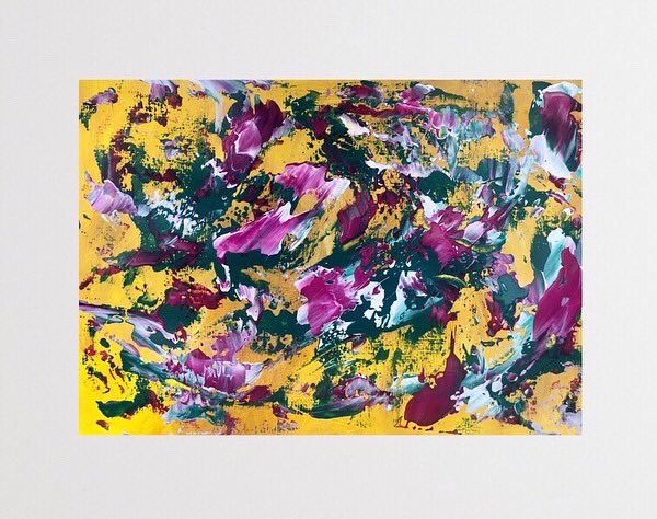 kbartscotland's tweet photo. “Yellow Bloom”
A3
Acrylic on paper
£75/each unframed incl UK delivery
DM/Email for enquiries 
 #abstractart #britishart #artforsale #artistsontwitter #homedecor #originalpainting #artoftheday #scottishart #artroomsapp #acrylicpainting #oiloncanvas #modernart #expressiveart #kbart https://t.co/GPhbOgsrMV