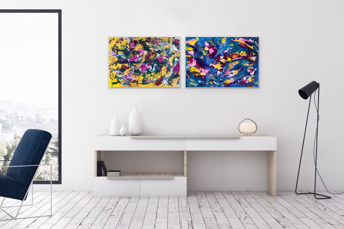 kbartscotland's tweet photo. “Yellow Bloom”
A3
Acrylic on paper
£75/each unframed incl UK delivery
DM/Email for enquiries 
 #abstractart #britishart #artforsale #artistsontwitter #homedecor #originalpainting #artoftheday #scottishart #artroomsapp #acrylicpainting #oiloncanvas #modernart #expressiveart #kbart https://t.co/GPhbOgsrMV