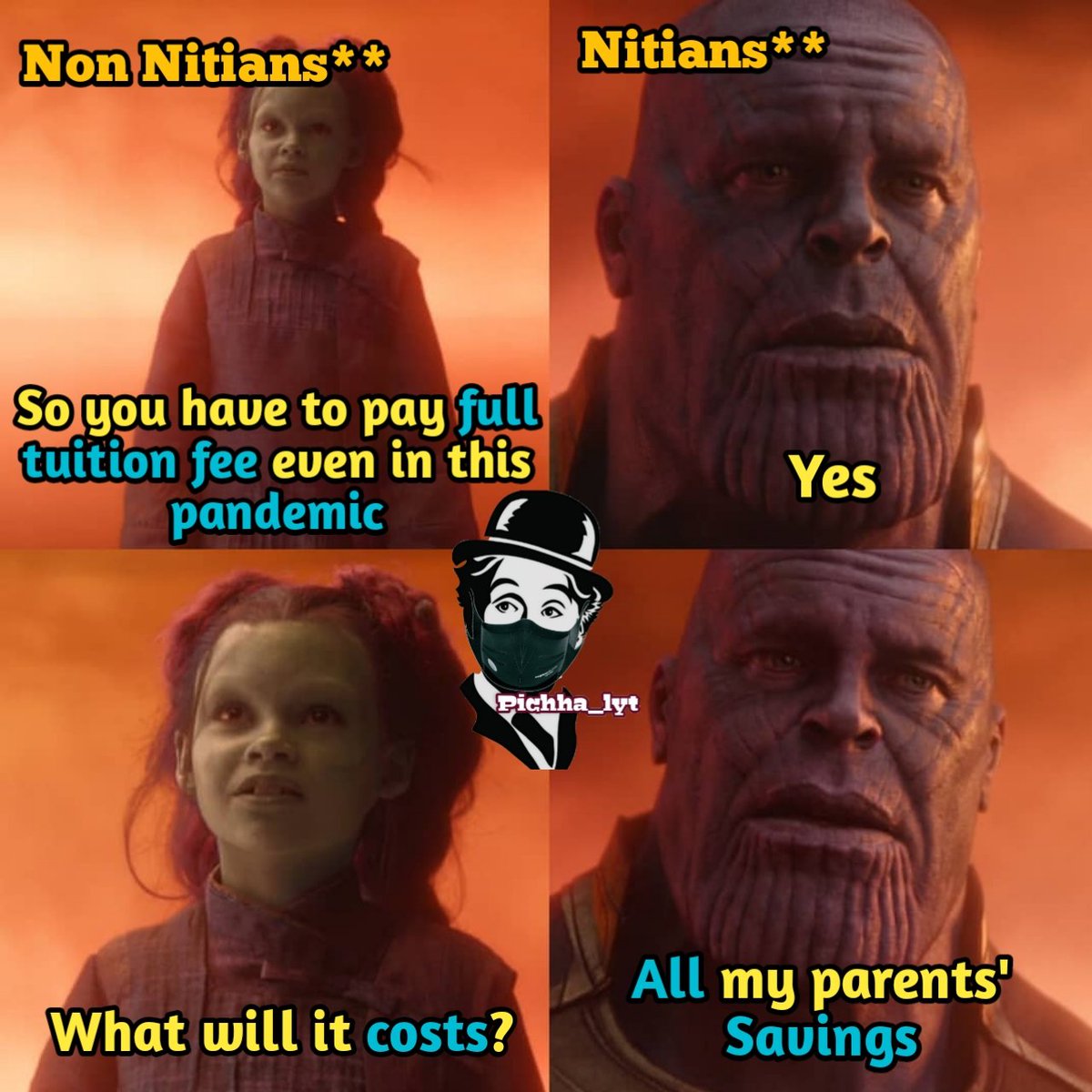 rick_dragonn's tweet photo. Please reduce Nit tuition fees.
@narendramodi @nsitharaman #NITians #nitstudents #ReduceNITtutionfees #ReduceReimburse #mhrd https://t.co/kV0EXcu1eC