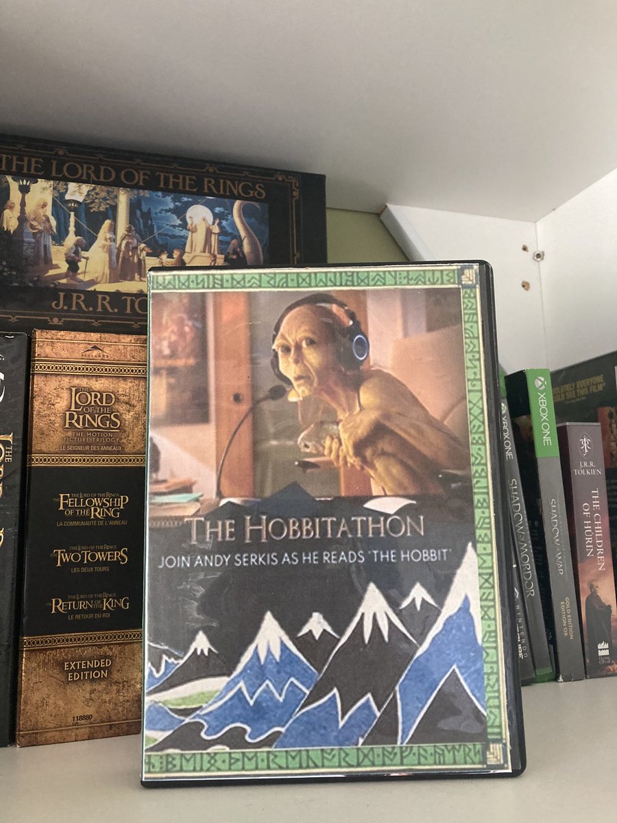 #TolkienEveryday Day 11My custom copy of  @andyserkis Hobbitathon on DVD. Can’t wait to have it on the shelf next to Andy’s official audiobook come September